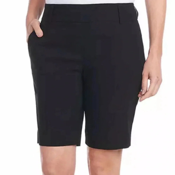 Hilary Radley Women's Pull On Mid Rise Stretch Comfort Bermuda Shorts Medium - Picture 3 of 10